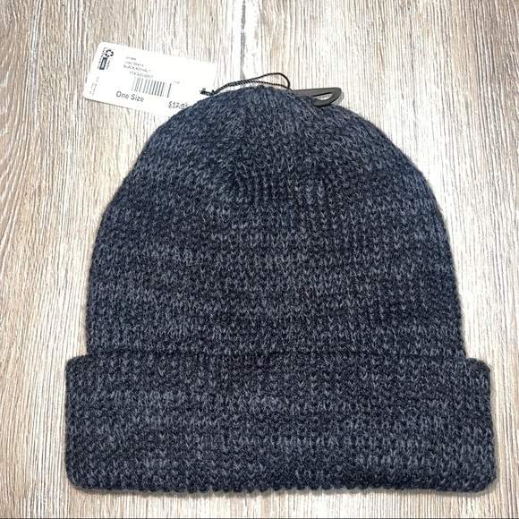 REI Co-op Logo Adults Beanie Wool Blend Black Asphalt Activewear Casual OSFM Y2K - Picture 5 of 7